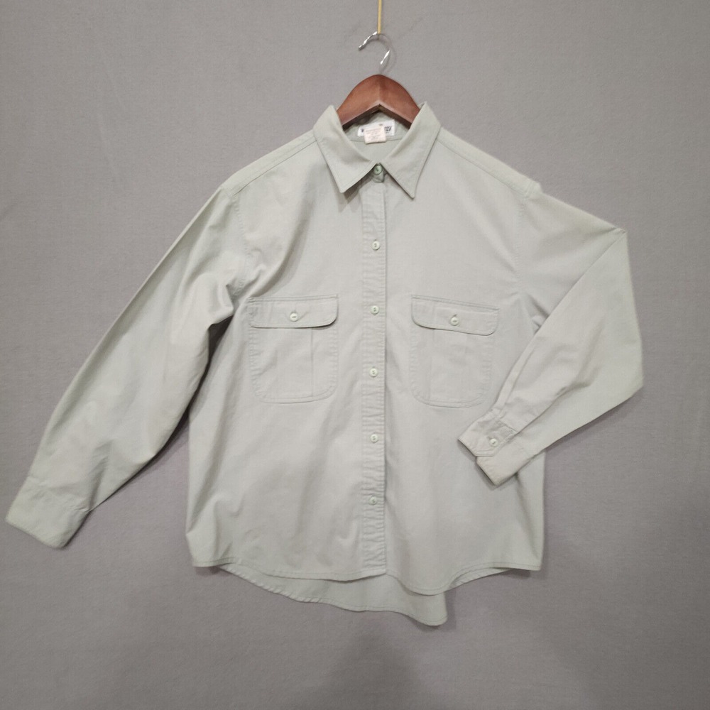 Vintage Wild Honey California Womens Long Sleeve Button Up Green Shirt Size‎ L